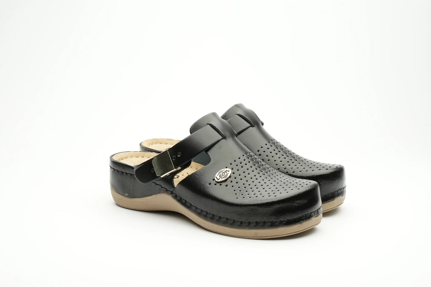 Ženske kožne klompe LEON