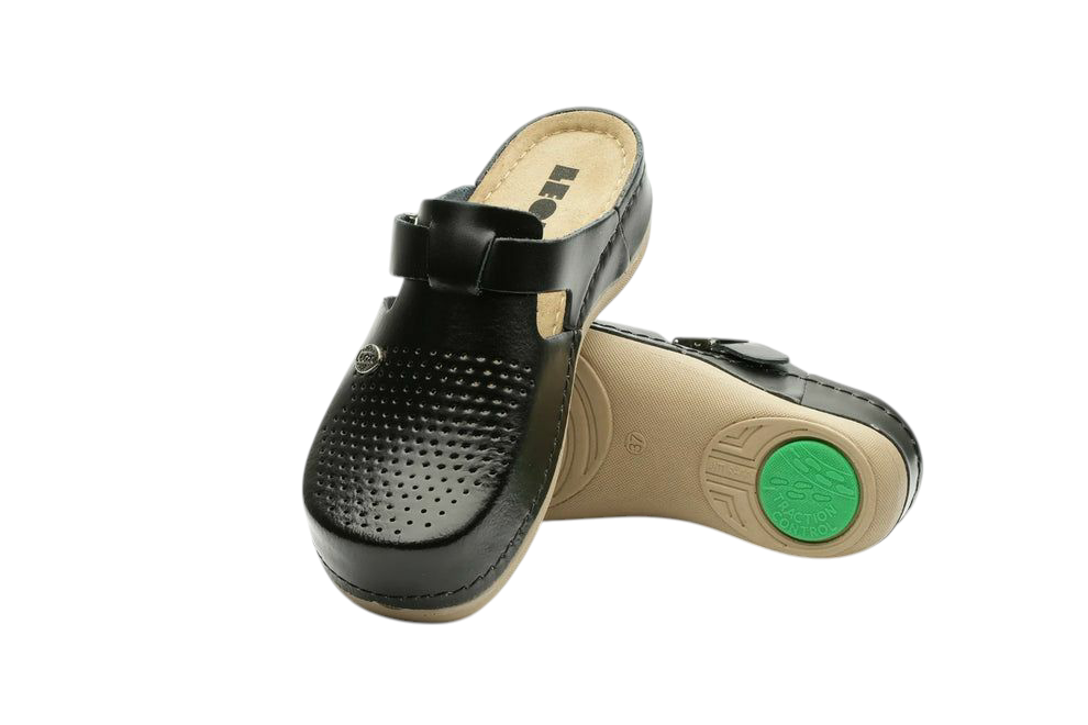 Ženske kožne klompe LEON